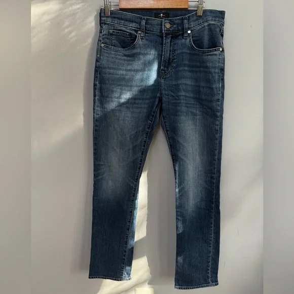 7 For All Mankind Mid Wash Blue Jeans W32 - Picture 1 of 4